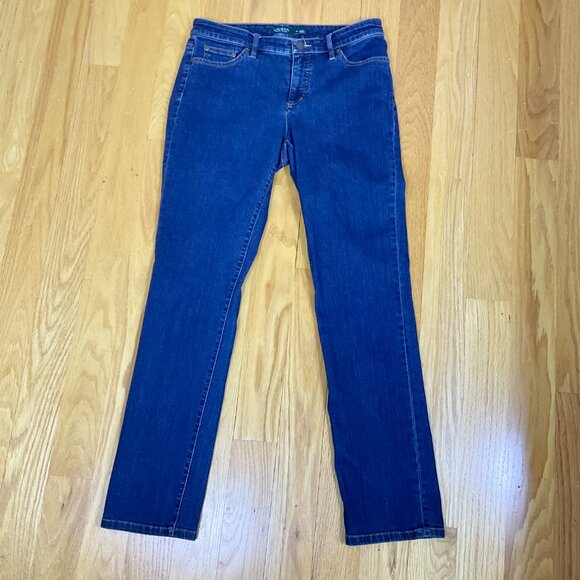 Lauren Ralph Lauren Jeans Straight Leg Modern Curvy Mid Rise Medium Wash (10) - Picture 2 of 7